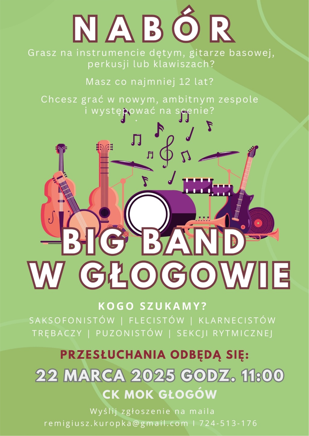 Plakat: BIG BAND - nabór 
