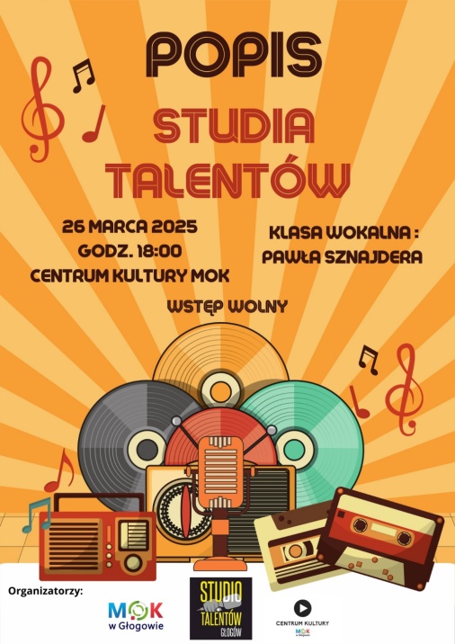Grafika do artykułu: POPIS WOKALNY STUDIA TALENTÓW MOK - klasa Pawła Sznajdera