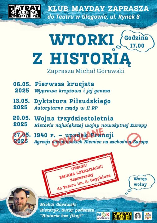 Grafika do artykułu: WTORKI Z HISTORIĄ - MAJ
