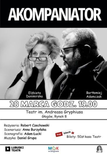 Plakat: PREMIERA - spektakl AKOMPANIATOR 