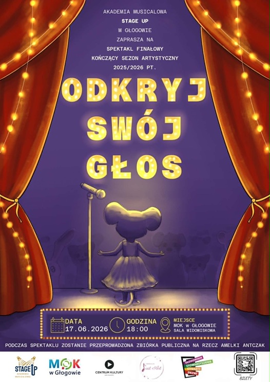 Grafika do artykułu: ODKRYJ SWÓJ GŁOS - spektakl finałowy Akademii Musicalowej Stage Up