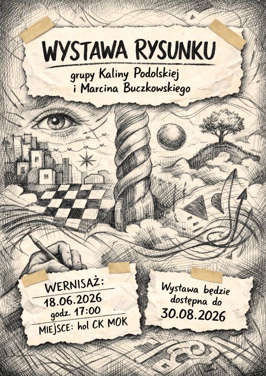 Grafika do artykułu: WYSTAWA RYSUNKU GRUPY KALINY PODOLSKIEJ I MARCINA BUCZKOWSKIEGO