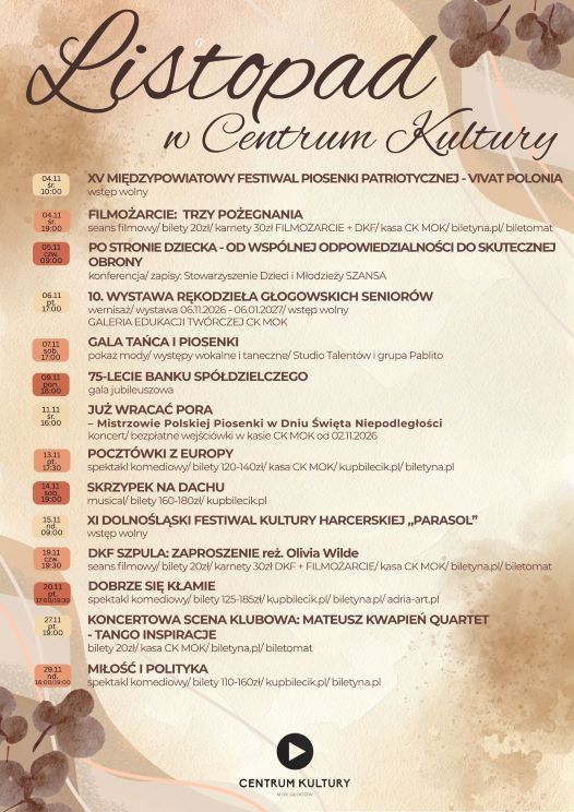 Grafika do artykułu: LISTOPAD 2026 W CK