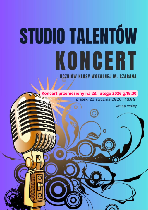 Grafika do artykułu: PRZENIESIONY//  STUDIO TALENTÓW - POPIS WOKALNY UCZNIÓW M.SZABANA