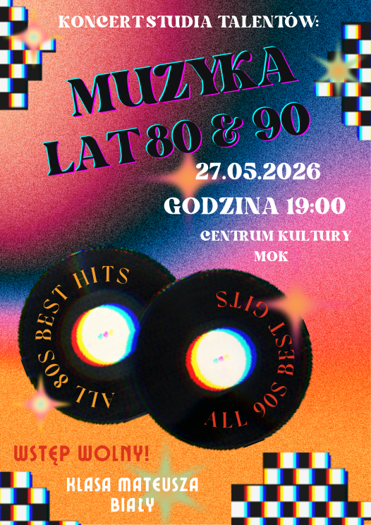 Grafika do artykułu: KONCERT STUDIA TALENTÓW LATA 80-te/ 90-te - klasa M. Biały