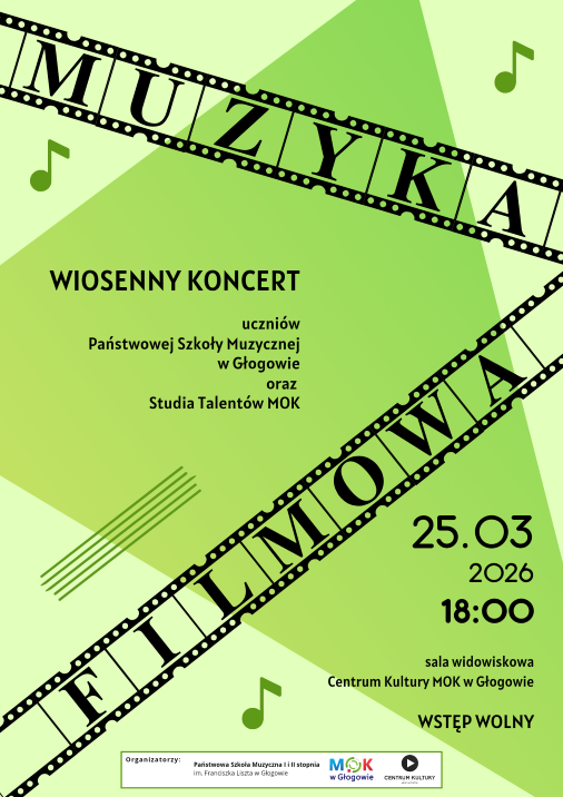 Grafika do artykułu: Koncert muzyki filmowej uczniów PSM w Głogowie i Studia Talentów MOK