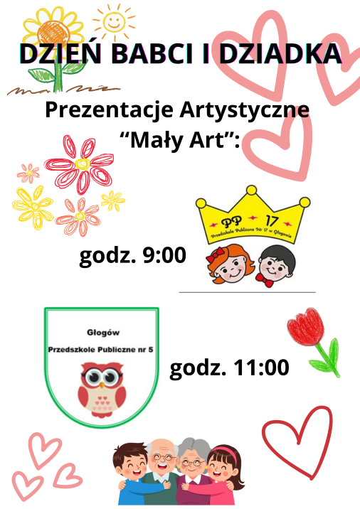 Grafika do artykułu: DZIEŃ BABCI I DZIADKA - Mały Art PP nr 17 i PP nr 5