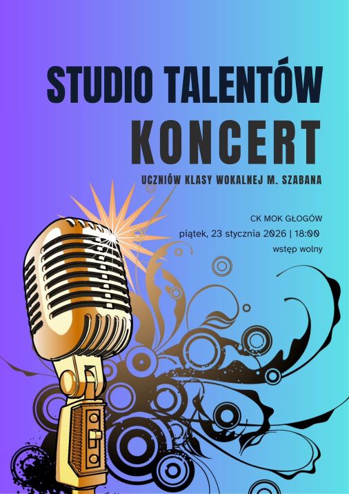 Grafika do artykułu: STUDIO TALENTÓW - POPIS WOKALNY UCZNIÓW M.SZABANA