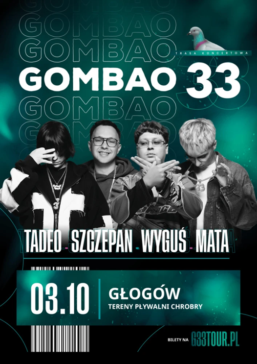 Plakat: MATA Z GOMBAO 33 W GŁOGOWIE! 