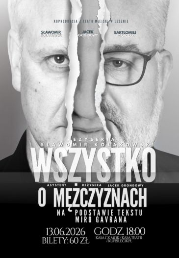 „WSZYSTKO O MĘŻCZYZNACH" - SPEKTAKL TEATRALNY