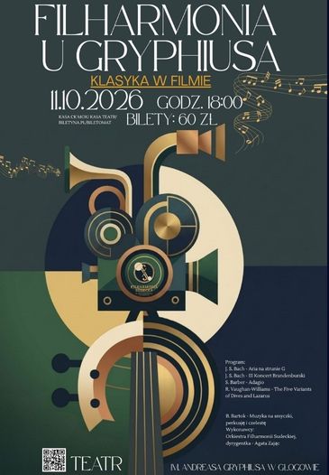 FILHARMONIA U GRYPHIUSA - „KLASYKA W FILMIE”. FILHARMONIA SUDECKA. KONCERT SYMFONICZNY