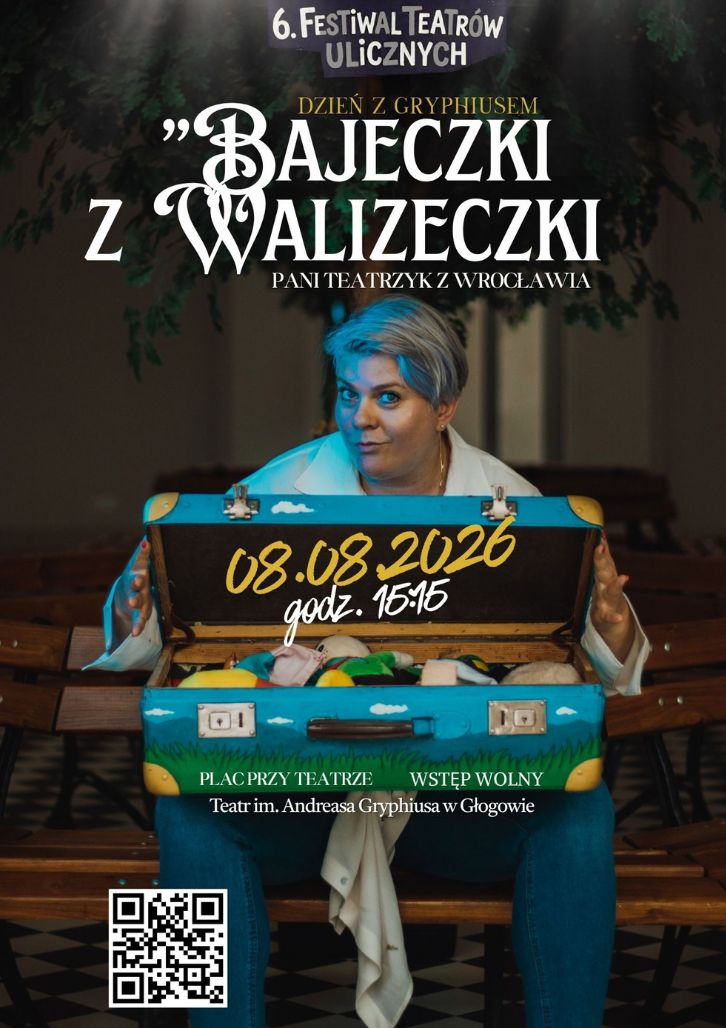 6. FESTIWAL TEATRÓW ULICZNYCH - ”BAJECZKI Z WALIZECZKI: BAJKOWE WIERSZYKI” - PANI TEATRZYK Z WROCŁAWIA